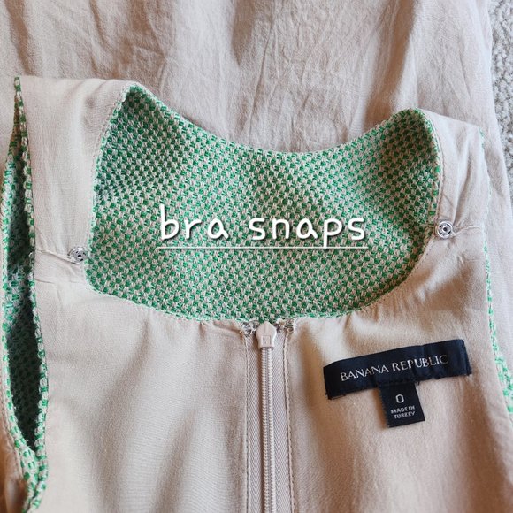 NWOT Banana Republic Green Tweed Fit Flare Dress - Picture 8 of 12